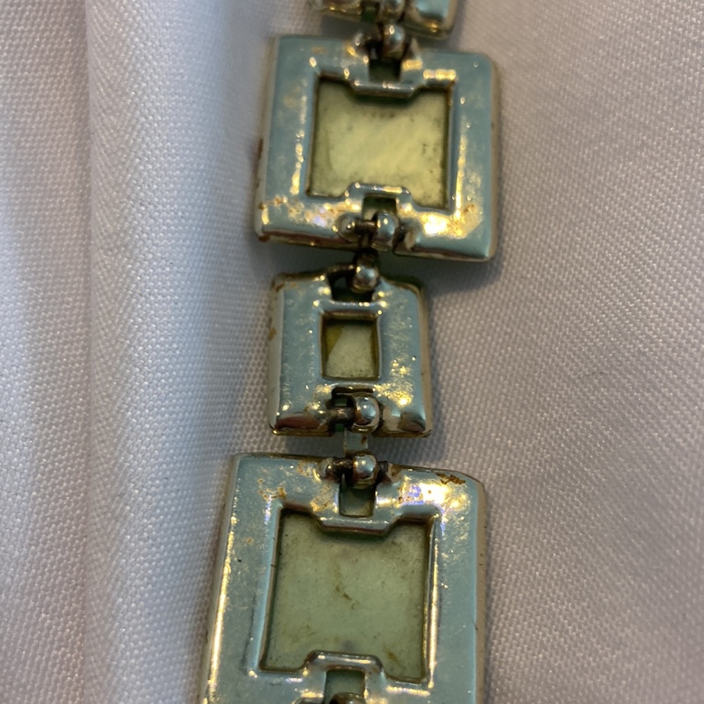 Retro Classic blue green 50s 60s style bracelet. This is a fun piece! - Picture 8 of 9